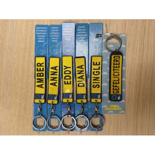 Nummerplaat sleutelhanger 