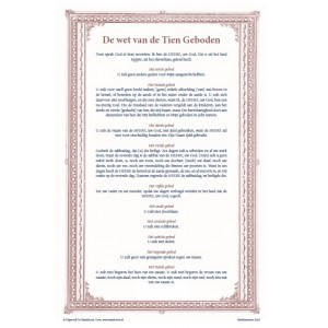 Uitdeelplaat  -  Wet des Heeren