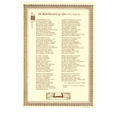 Uitdeelplaat - Bijbelboeken